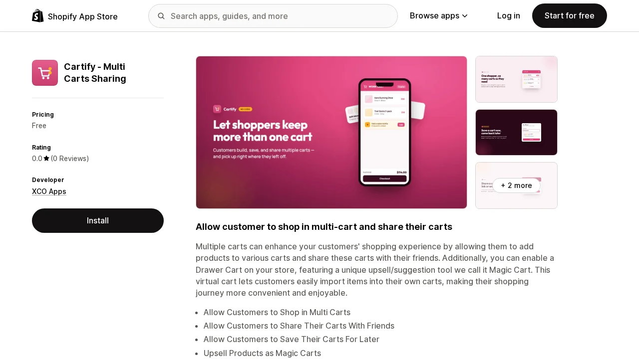 Cartify screenshot